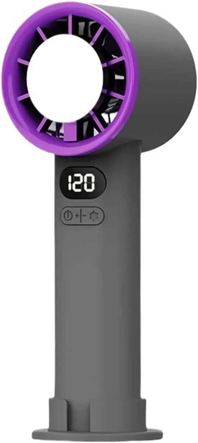 Main image of Fit For Handheld Fan 120 Speed Portable Desktop Instant Cooling With Ice Mode Rechargeable Stylish Fan Women(Ice mode-PURPLE)