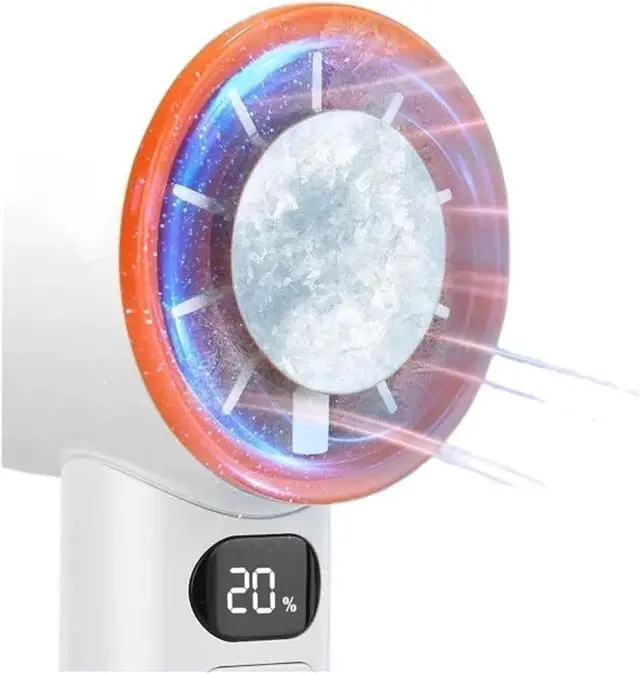 Alt view image 4 of 5 - Fit For Handheld Fan 120 Speed Portable Desktop Instant Cooling With Ice Mode Rechargeable Stylish Fan Women(Ice mode-PURPLE)