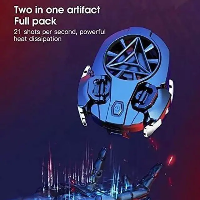 Alt view image 3 of 4 - Universal Mobile Phone Game Cooler System Cooling Fan Gamepad Holder Stand Radiator