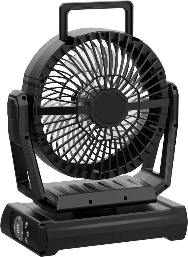 Alt view image 3 of 6 - Outdoor fan, multi-function, three-speed lighting brightness adjustment, nine-speed wind speed adjustment, 20W fast charge, small size display, remote control within 5 meters.m01