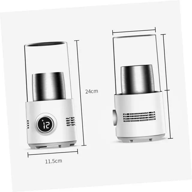 Alt view image 2 of 7 - Unomor 1pc Smart Refrigeration Cup Intelligent Cooler and Warmer for Beverages Digital Temperature Display for Office Home and Travel White
