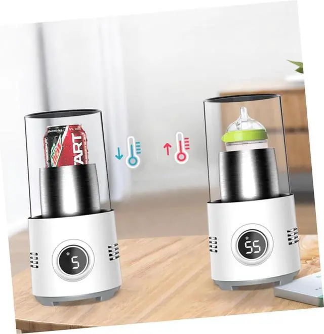 Alt view image 6 of 7 - Unomor 1pc Smart Refrigeration Cup Intelligent Cooler and Warmer for Beverages Digital Temperature Display for Office Home and Travel White