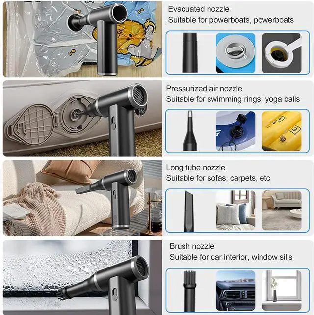 Alt view image 4 of 7 - Powerful Deep Cleansing Blower Fan, Portable Size, Customizable Wind Speed, Multiple Scene Applications for Home, Office