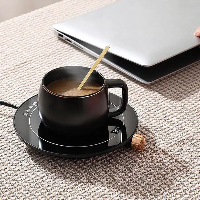 Alt view image 2 of 7 - Coffee Cup Warmers, Candle Wax Melt Warmer for Jar Candles, Safely Releases Scents Without A Flame, Electric Self Heated Plate for Heating Milk, Tea, Hot ChocolateAutomatic Shut-Off for 8 Hours
