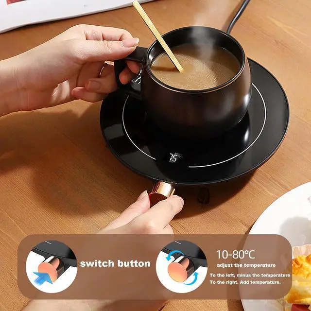 Alt view image 3 of 7 - Coffee Cup Warmers, Candle Wax Melt Warmer for Jar Candles, Safely Releases Scents Without A Flame, Electric Self Heated Plate for Heating Milk, Tea, Hot ChocolateAutomatic Shut-Off for 8 Hours