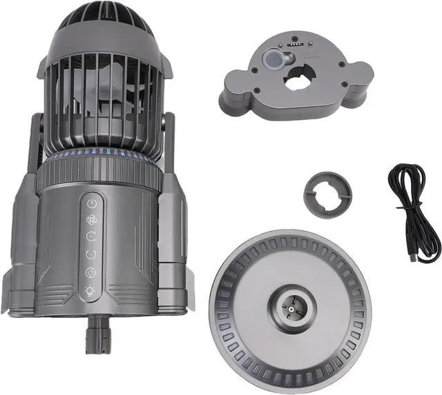 Alt view image 5 of 7 - Rocket Launch Mist Cooling Fan with RGB Light LED, USB C Fast Charging, 360° Rotation, for Game Rooms and Offices