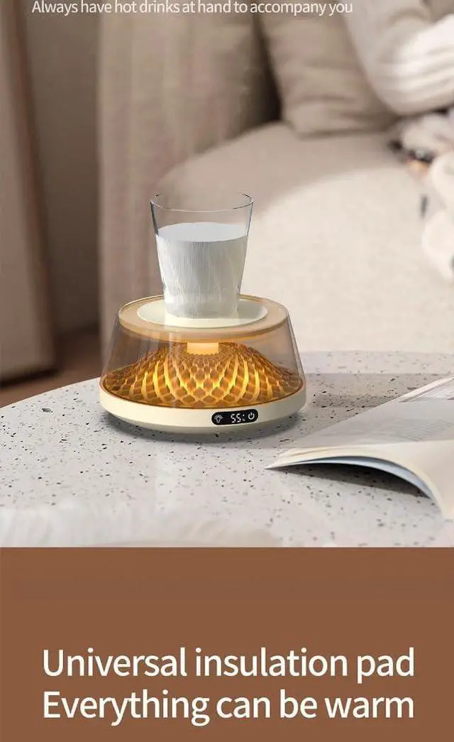 Alt view image 3 of 7 - Quick Heating Coffee Cup Heater 4 Speed Temperature Setting Heater (White 02)