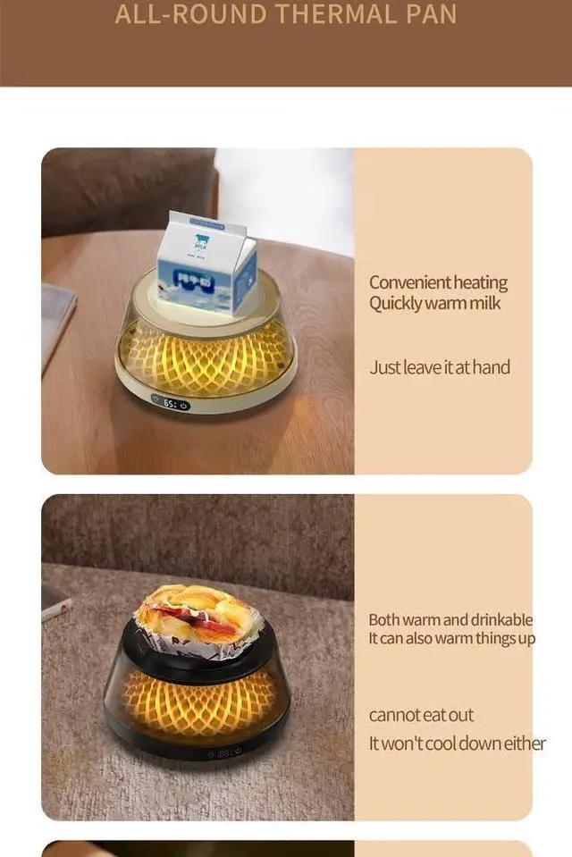 Alt view image 4 of 7 - Quick Heating Coffee Cup Heater 4 Speed Temperature Setting Heater (White 02)