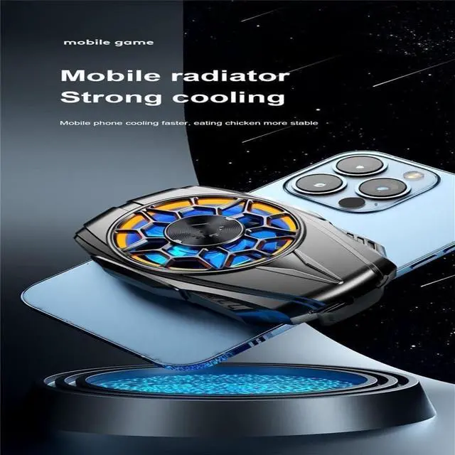 Alt view image 4 of 4 - Universal Mini Mobile Phone Radiator Portable Cell Phone Cooling Fan Game Cooler System Phone Cooler