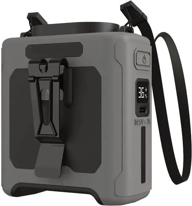 Main image of 10000mAh Portable Outdoor Waist Fan Hanging Neck Strong Wind With Power Bank Lighting Sports Outdoor Working(DARK GRAY)