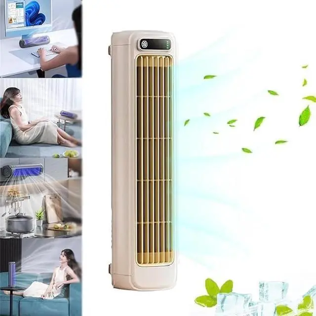 Main image of Outfany Cooling Ace, Portable Outfany Cooling Ace 3.0 Quiet, with 3 Speeds LED Display, Sherum Cooling Ace 2.0 USB Charging, 24h Long-Lasting Battery Life -0203,Apricotwhite-25