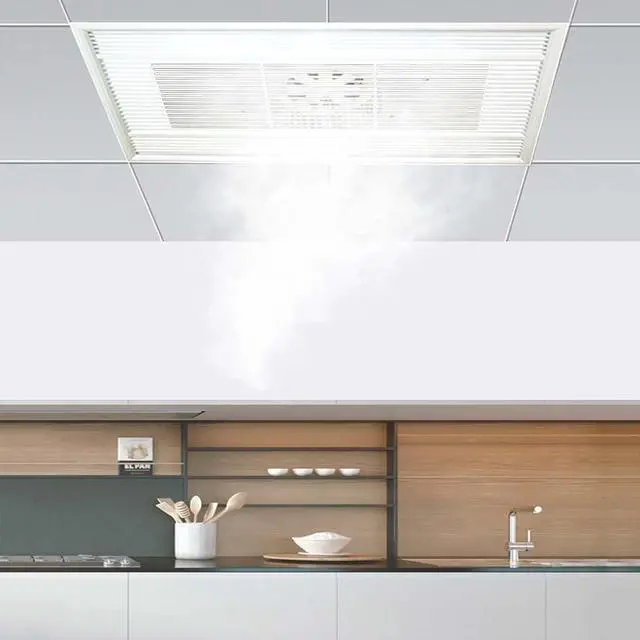 Alt view image 2 of 6 - Ventilation Fan Integrated Ceiling Ventilation Fan 30×60CM High-Power Exhaust Fan for Kitchen Bathroom Rectangular Powerful Aluminum Alloy Ventilation Fan, 60W ventilating Fan(Color:Silver)