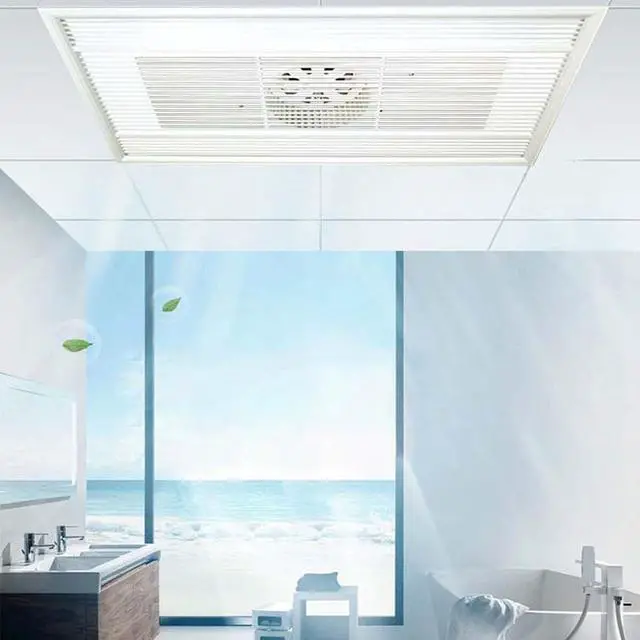 Alt view image 6 of 6 - Ventilation Fan Integrated Ceiling Ventilation Fan 30×60CM High-Power Exhaust Fan for Kitchen Bathroom Rectangular Powerful Aluminum Alloy Ventilation Fan, 60W ventilating Fan(Color:Silver)