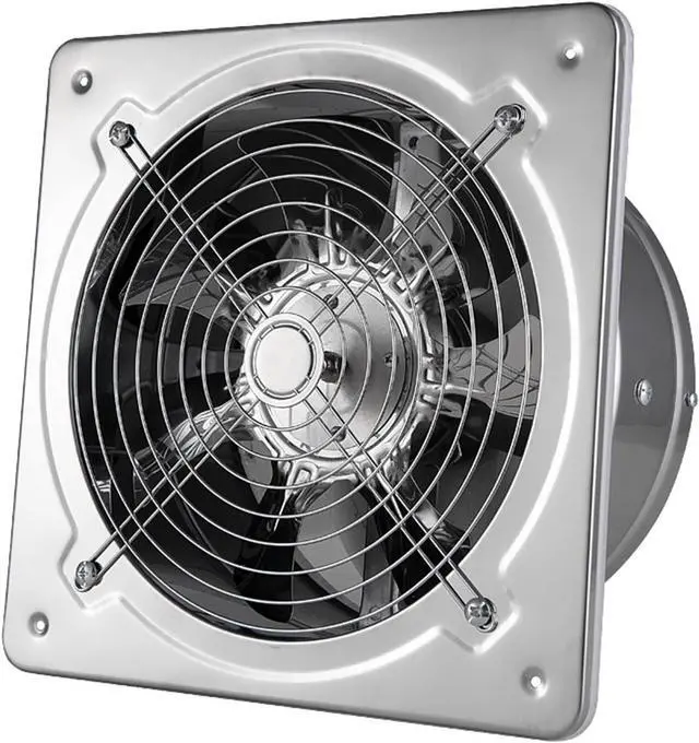 Alt view image 5 of 7 - Ventilation Fan 6''7''8'' Booster Fan Extractor Exhaust Fan Ventilation Pipe Fan for Bathroom Toilet Kitchen Wall Window Stainless Steel Ventilation Fan ventilating Fan(Color:6inch),