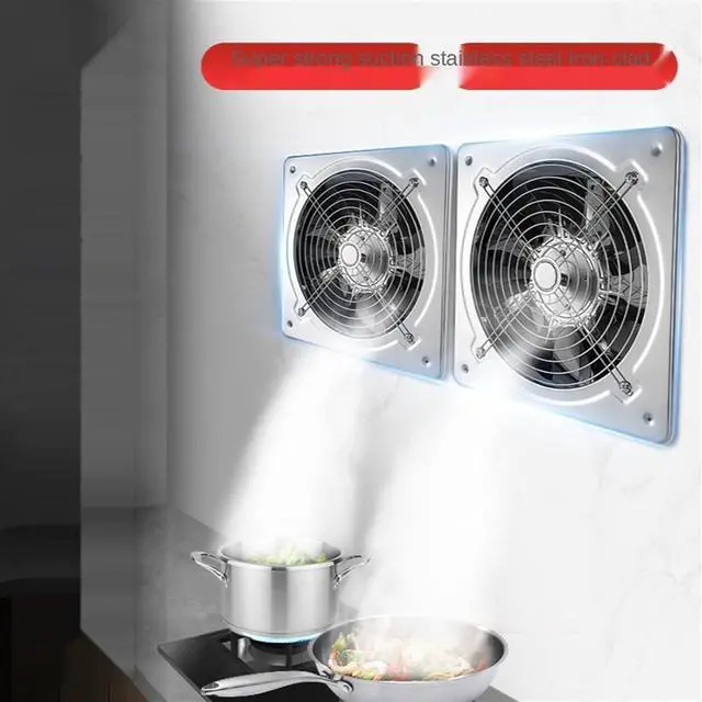 Alt view image 6 of 7 - Ventilation Fan 6''7''8'' Booster Fan Extractor Exhaust Fan Ventilation Pipe Fan for Bathroom Toilet Kitchen Wall Window Stainless Steel Ventilation Fan ventilating Fan(Color:6inch),