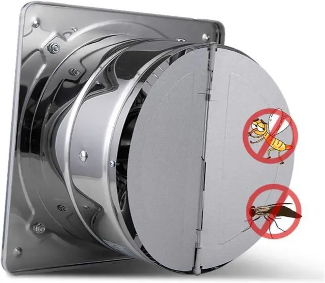 Alt view image 2 of 7 - Ventilation Fan 6''7''8'' Booster Fan Extractor Exhaust Fan Ventilation Pipe Fan for Bathroom Toilet Kitchen Wall Window Stainless Steel Ventilation Fan ventilating Fan(Color:6inch),