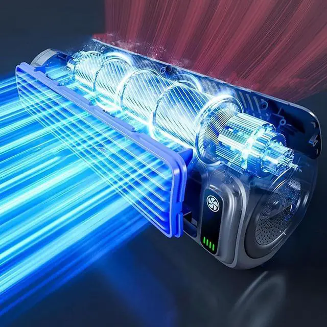 Alt view image 3 of 6 - Sherum Coldeezcooling Ace, Portable Cooling Ace Portable A/C Quiet, with 3 Speeds LED Display, Outfany Cooling Ace USB Charging, 24h Long-Lasting Battery Life -0203,Apricotwhite-25