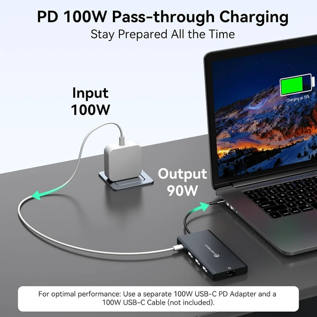Alt view image 5 of 7 - USB C Docking Station 3 Monitors 100W PD 12 in 1 Thunderbolt to Triple Displayport Monitors Docking Station USB C Hub Multiple Adapter, 2xUSB-C 3.2, 2xUSB-A 3.0, SD Card, 1000Mbps Ethernet