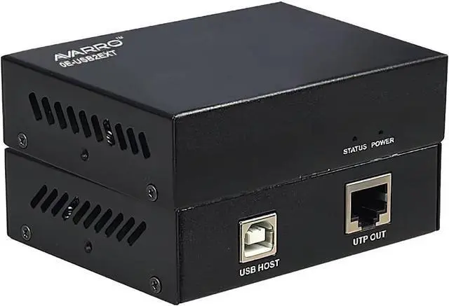 Main image of Avarro 0E-USB2EXT USB Extender; 4X 2.0 USB Ports; Supports Up to 2 USB Powered Connections at 500mA each; Supports up to 2 USB Powered Connections at 500mA each; Supports all Major Operating Systems