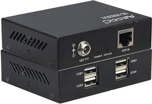 Alt view image 2 of 5 - Avarro 0E-USB2EXT USB Extender; 4X 2.0 USB Ports; Supports Up to 2 USB Powered Connections at 500mA each; Supports up to 2 USB Powered Connections at 500mA each; Supports all Major Operating Systems