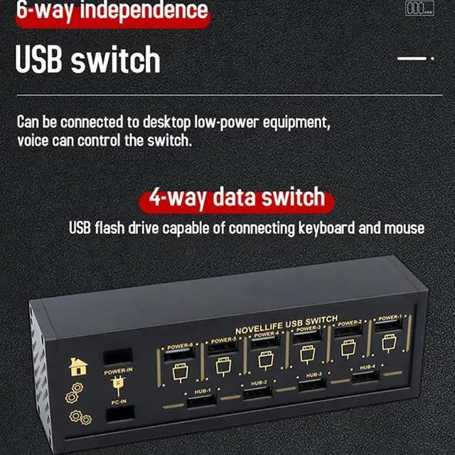 Alt view image 5 of 7 - Desk Ornaments Modular USB Hub with Voice Control Independent Switching OLED Display Customizable Light Data Transfer Functions, Gifts for Women Men Adults Friends