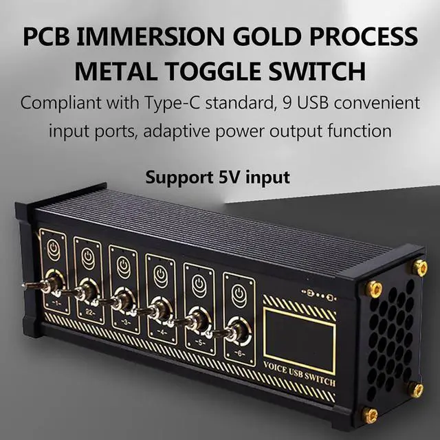 Alt view image 3 of 7 - 6 Ports USB C Splitter, 6 Port USB Switcher, Independent Control, Data Transmission, USB Docking Station for Phones, Tablets, and Gadgets, Boyfriend Gift