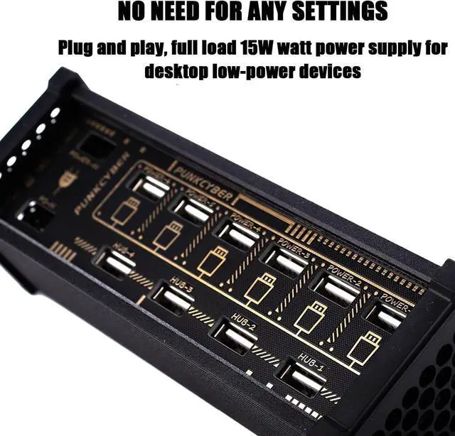 Alt view image 6 of 7 - 6 Ports USB C Splitter, 6 Port USB Switcher, Independent Control, Data Transmission, USB Docking Station for Phones, Tablets, and Gadgets, Boyfriend Gift