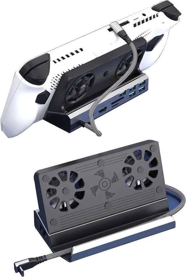 Main image of Goshyda 10 in 1 Game Console Docking Station with Double Cooling Fans & PD 100W, 4K & Gigabit Ethernet for Legion Go S etc, USB 3.0/2.0 & SD TF for Gaming Hub