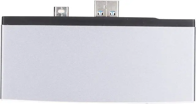 Alt view image 4 of 7 - 6 in 1 USB 3.0 Expansion Dock, Multifunctional 4K High Definition Adapter, Durable Lightweight Design, Wide Compatibility for Flash Disks, Mouse, Keyboard and More Grey