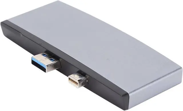 Alt view image 6 of 7 - 6 in 1 USB 3.0 Expansion Dock, Multifunctional 4K High Definition Adapter, Durable Lightweight Design, Wide Compatibility for Flash Disks, Mouse, Keyboard and More Grey