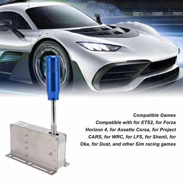 Alt view image 2 of 7 - USB Sequential Shifter, PC Sim Racing Game Shifter for 11 10 7 for L G25 G27 for for T500 Racing Wheel (Blue)