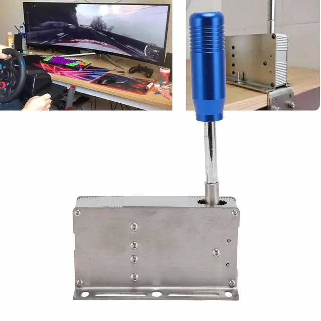 Alt view image 4 of 7 - USB Sequential Shifter, PC Sim Racing Game Shifter for 11 10 7 for L G25 G27 for for T500 Racing Wheel (Blue)