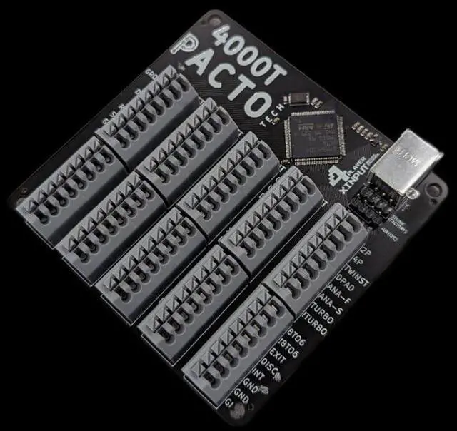 Alt view image 6 of 7 - Pacto Tech 4000T - 4 Player Arcade Encoder for PC (Xinput Protocol)