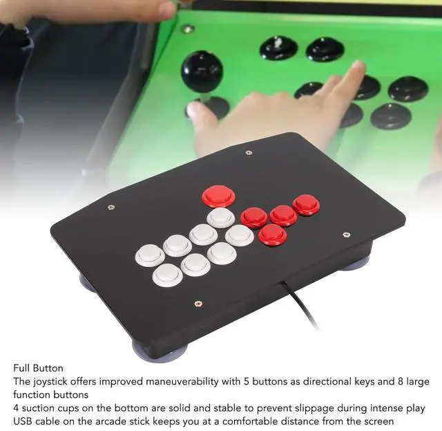 Alt view image 3 of 7 - Stick for STEAM PC Android Devices Fight Stick with USB2.0, Fight Sticks for PC Street Fighter, Directional Keys x 5, Buttons x 8