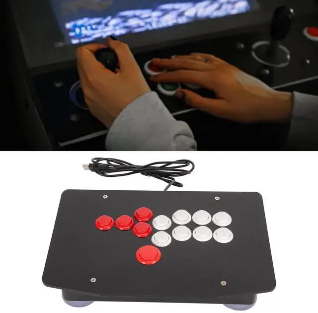 Alt view image 5 of 7 - Stick for STEAM PC Android Devices Fight Stick with USB2.0, Fight Sticks for PC Street Fighter, Directional Keys x 5, Buttons x 8