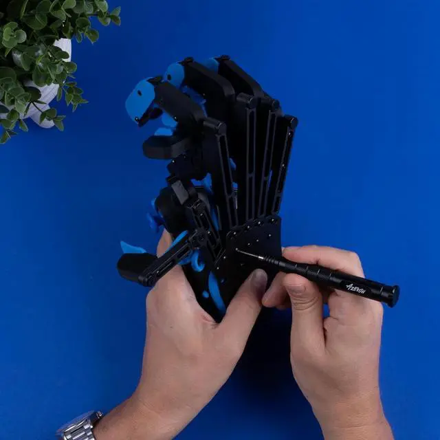 Alt view image 3 of 6 - AZERON Cyborg Gaming Keypad  Programmable One Handed Keyboard for PC Gaming  with Analog Thumbstick and 29 Programmable Keys  3D Printed Keypad  for Righties (Blue)