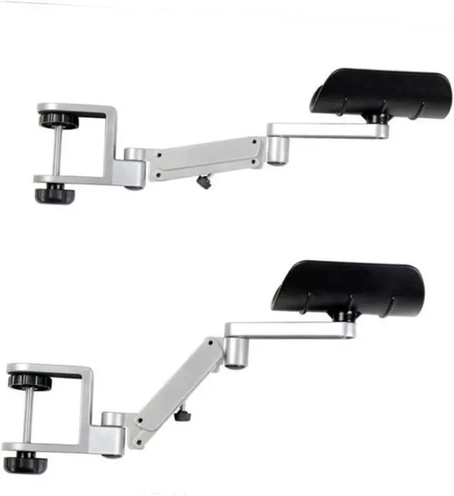 Alt view image 4 of 7 - TEHAUX Computer Bracket Wrist Rest Aluminum Arm Support Ergonomic Design for Keyboard Mouse Pad