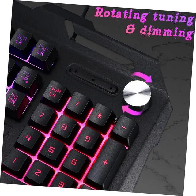 Alt view image 5 of 6 - Mikinona Mechanical Gaming Keyboard and Mouse Wired Metal Construction Spill-Resistant Fast Response Ergonomic Design for Laptop Office and Gaming Use