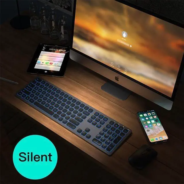 Alt view image 4 of 5 - Wireless Keyboard and Mouse Combo, 2.4G Full-Sized Ergonomic Keyboard Mouse, 3 DPI Adjustable Cordless USB Keyboard and Mouse, Quite Click for Computer/Laptop/Windows/Mac,Dark Gray