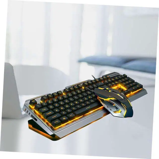Alt view image 6 of 7 - Ergonomic Mechanical Keyboard Mouse Set Led Backlight USB for Gaming Tungsten