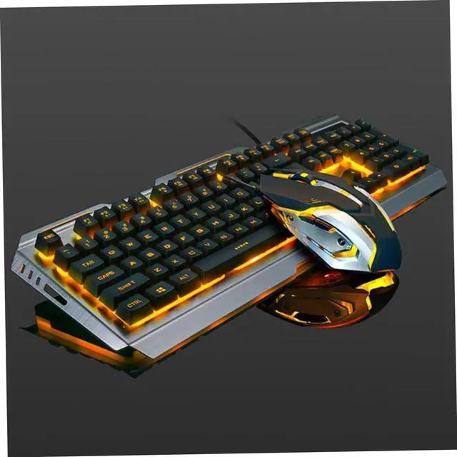 Alt view image 7 of 7 - Ergonomic Mechanical Keyboard Mouse Set Led Backlight USB for Gaming Tungsten