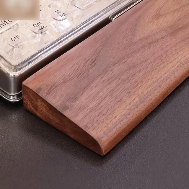 Alt view image 2 of 6 - Wrist Rest Wooden Keyboard Tray Solid Wood Keyboard Tray Wrist Rest Wrist Pad Suitable for Office, Laptop, Computer and Gaming, Comfortable Typing Wrist Pad(36cm)