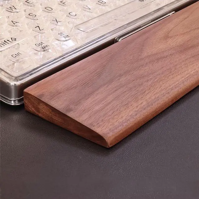 Alt view image 3 of 6 - Wrist Rest Wooden Keyboard Tray Solid Wood Keyboard Tray Wrist Rest Wrist Pad Suitable for Office, Laptop, Computer and Gaming, Comfortable Typing Wrist Pad(36cm)