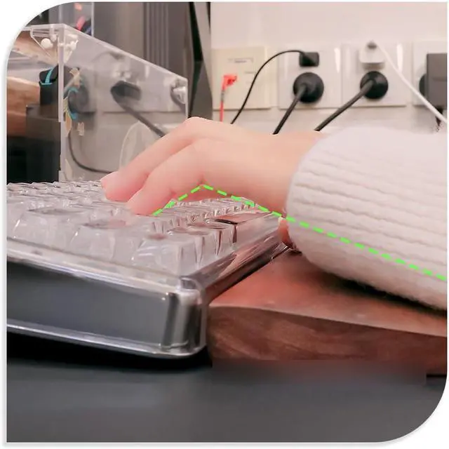 Alt view image 5 of 6 - Wrist Rest Wooden Keyboard Tray Solid Wood Keyboard Tray Wrist Rest Wrist Pad Suitable for Office, Laptop, Computer and Gaming, Comfortable Typing Wrist Pad(36cm)