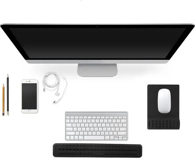 Alt view image 6 of 6 - Wrist Rest Ergonomic Memory Foam Gel Wrist Rest Gaming Mouse Pad Bracers Hand Mousepad Gamer Large Keyboard Mat Wrist Pad(D)