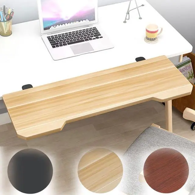 Main image of LKP 26x10 Inch Desk Extender Armrest Shelf, Keyboard Tray Support, Ergonomic Arm Rest for Desktop, Table Mount Support Elbows and Forearms