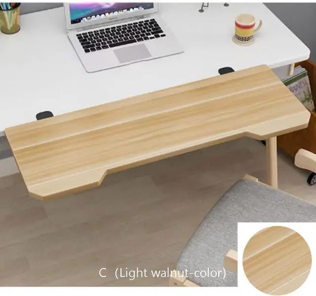 Alt view image 2 of 4 - LKP 26x10 Inch Desk Extender Armrest Shelf, Keyboard Tray Support, Ergonomic Arm Rest for Desktop, Table Mount Support Elbows and Forearms