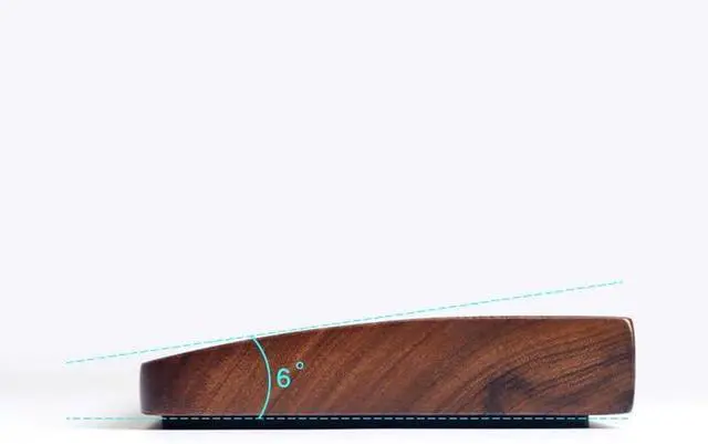 Alt view image 5 of 6 - Wrist Rest Wooden Walnut Palm Rest Solid Wood Keyboard Palm Rest Wrist Rest for Office, Laptop, Computer and Gaming, Comfortable Typing Wrist Pad(30cm)