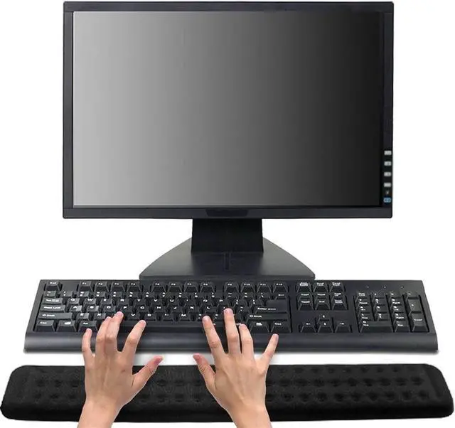 Alt view image 5 of 6 - Wrist Rest Ergonomic Memory Foam Gel Wrist Rest Gaming Mouse Pad Bracers Hand Mousepad Gamer Large Keyboard Mat Wrist Pad(D)