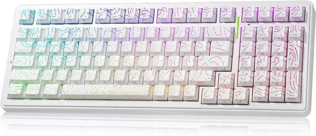 Main image of LEOBOG x Aula F99 Keyboard, Wireless Mechanical Gaming Keyboards, Hot Swappable Custom Creamy RGB Backlit Computer Keyboard,BT5.0/2.4GHz/USB-C,Topographic Side-Printed Keycaps, Switch